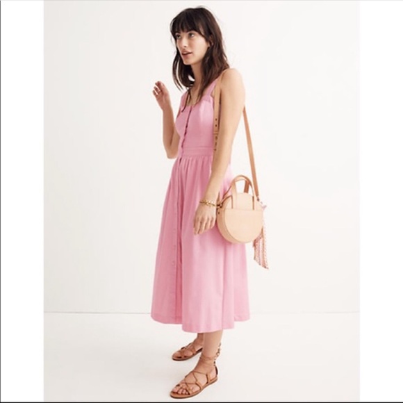 Madewell Bubblegum Pink Tie Back Dress - Picture 5 of 6